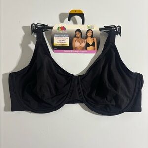 Fruit of the Loom Black 360* Stretch Underwire Bra